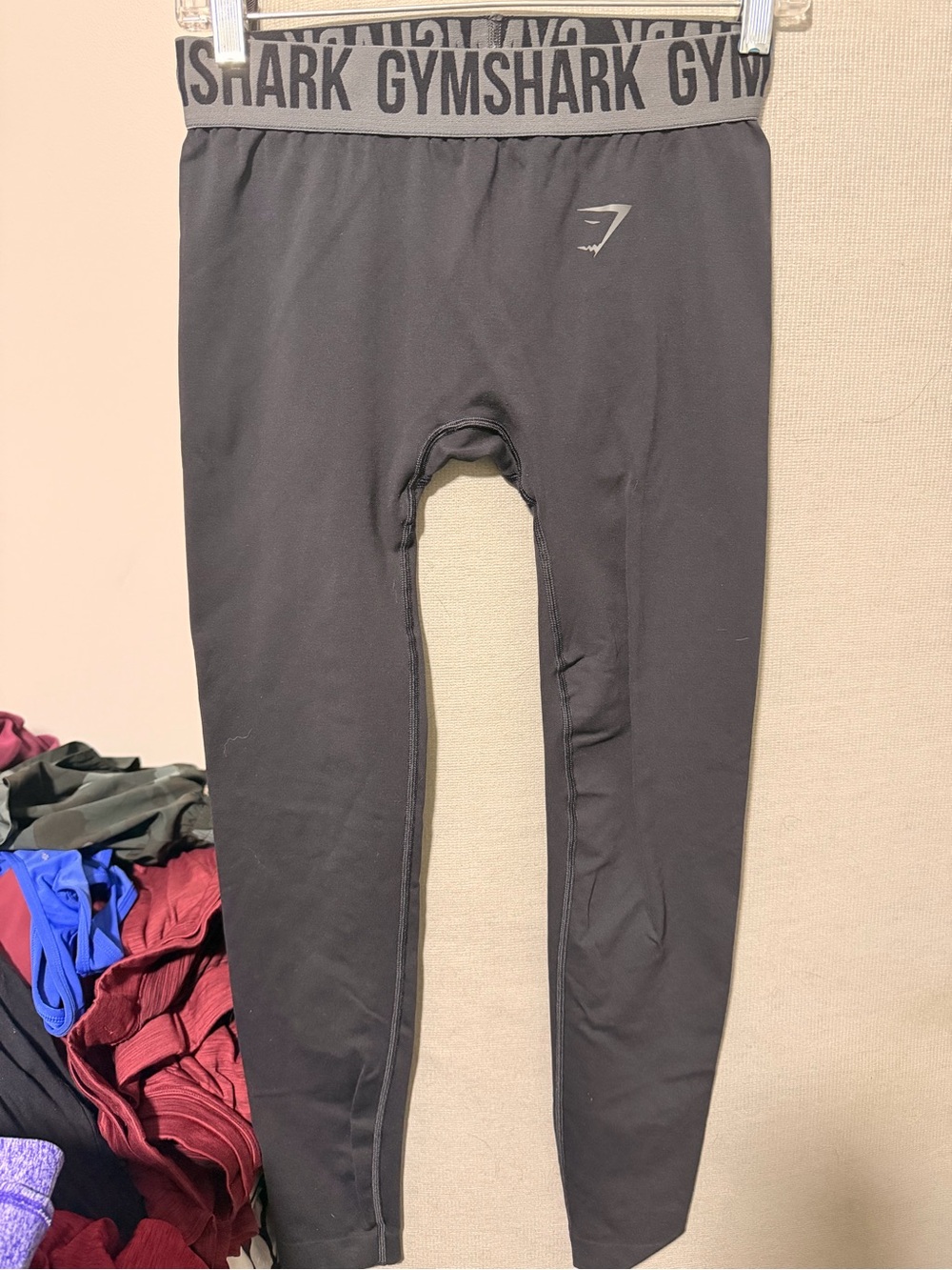 Gymshark Black Leggings with Branded Elastic Waist